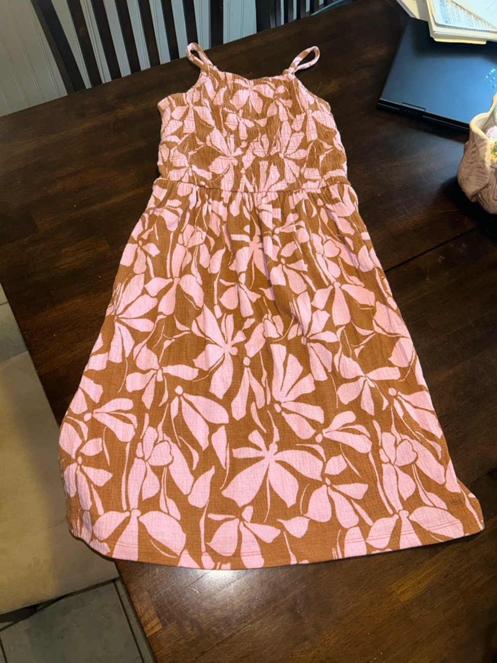 Carter's Brown and Pink Floral Summer Dress